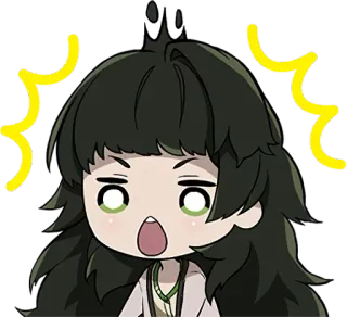 😧 치비, 애니메이션, 충격, 놀람, 만화 telegram sticker
