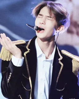 🌦 singer, performer, kpop, stage, microphone, music, idol telegram sticker