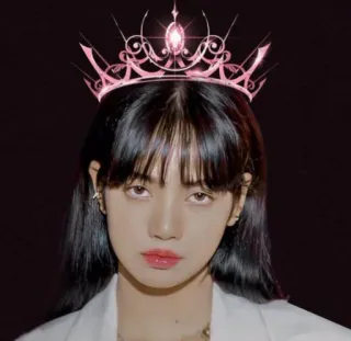 👑 Lisa Lisa, Kpop, Blackpink, Krone, Idol, Sängerin telegram sticker