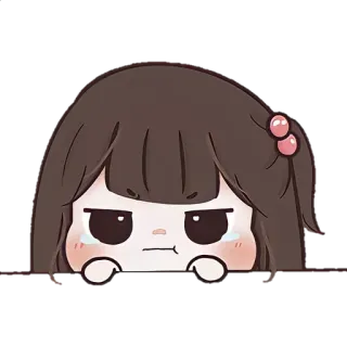 🎐 hoạt hình, cô gái, khóc, buồn, dễ thương, anime telegram sticker