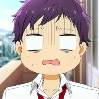 😰 Anime, Chico, Lindo, Preocupado, Divertido telegram sticker