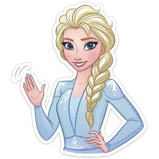👋 Elsa Frozen Elsa, Frozen, Disney, dibujos animados, personaje, animación telegram sticker