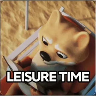 🕶 LEISURE TIME 개, 만화, 여가, 해변, 독서, 휴식, 동물 telegram sticker