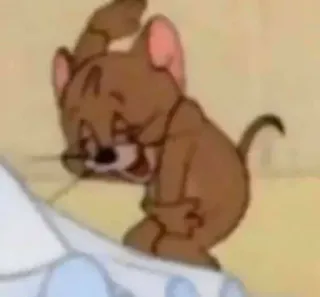 🤍 Jerry Tom and Jerry 만화, 쥐, 슬픈, 우는 telegram sticker
