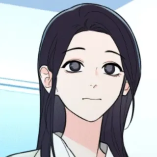 🖤 mulher, desenho animado, anime, garota, retrato whatsapp sticker