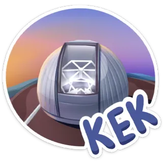 😀 KEK telescópio, observatório, astronomia, Observatório Keck telegram sticker