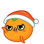 🤦‍♀️ Kreskówka, Pomarańczowy, Czapka Świętego Mikołaja, Boże Narodzenie, Słodkie, Kawaii telegram sticker
