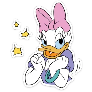 👀 Daisy Duck kartun, bebek, disney, karakter whatsapp sticker