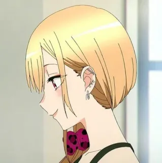 👒 Marin Kitagawa My Dress-Up Darling アニメ, 女の子, 金髪, コスプレ, キャラクター, 美人 telegram sticker