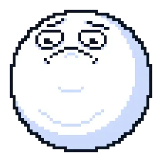 🙁 face, pixel art, expression, sad, emotional telegram sticker