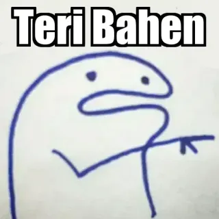 👉 Teri Bahen Meme, Flork, Żart, Hindi telegram sticker