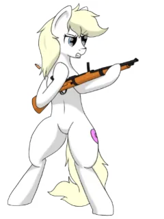 🔫 pony, gun, weapon, cartoon, animal, war telegram sticker