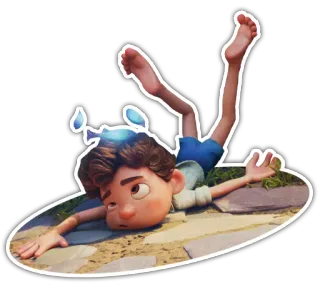 🤕 Luca Cartoon, Disney, Luca, Figur telegram sticker