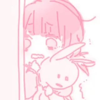 🩰 anime, bunny, girl, cute, pink, kawaii telegram sticker