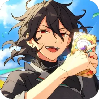 🫥 Anime, Mangá, Desenho animado, Retrato, Personagem, Vampiro, Presas, Sorriso whatsapp sticker