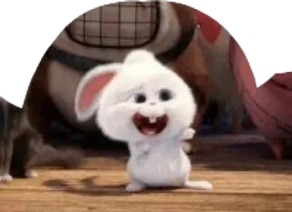 🐰 Snowball The Secret Life of Pets conejo, lindo, animal, dibujos animados, mascota, tierno whatsapp sticker