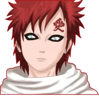 😕 Gaara Naruto 愛 anime, manga, gaara, naruto, sand, ninja, shonen telegram sticker