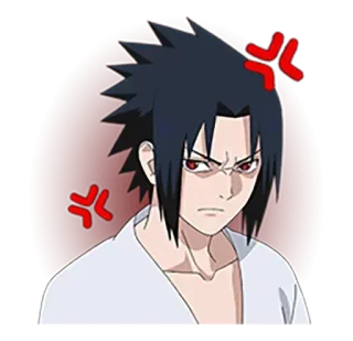 ⚡️ Sasuke Uchiha Naruto anime, manga, sasuke, angry, uchiha, ninja whatsapp sticker