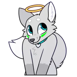 😇 furry wolf telegram sticker