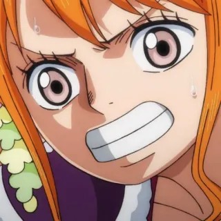 😰 Nami One Piece 动漫, 海盗, 航海家, 漫画, 生气 telegram sticker