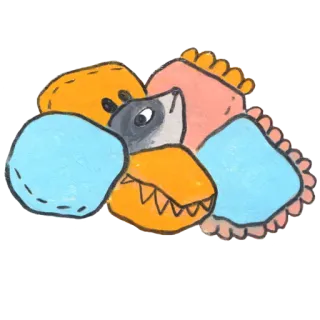 😕 animale, carino, cuscini, animale domestico telegram sticker