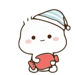 😴 lindo, dibujos animados, adormilado, animal, pegatina, adorable, gorro de dormir, dulce telegram sticker