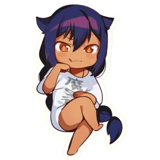 😏 魔王 Anime, Gadis Iblis, Chibi, Manga telegram sticker