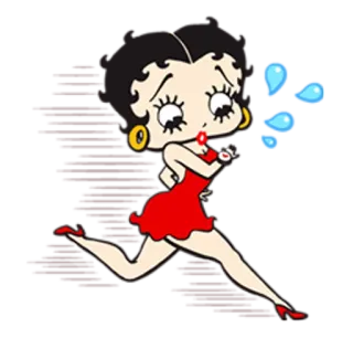 🏃 Betty Boop 만화, 달리기, 클래식, 베티, 붑 telegram sticker