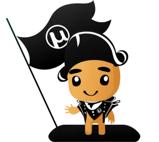 😉 Pirata, Bandiera nera, Personaggio, Cartone animato, Mascotte, uTorrent telegram sticker