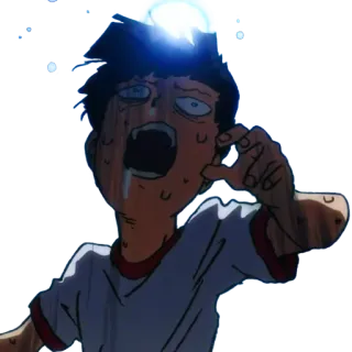 🏃 Mob Mob Psycho 100 mob psycho 100, anime, schweiß, panik, shigeo kageyama, psychisch whatsapp sticker