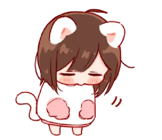 🎭 Anime, Kawaii, Lucu, Kucing, Chibi, Kartun, Stiker telegram sticker