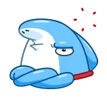 ❌ shark, cartoon, animal, character telegram sticker
