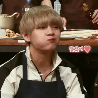 🍁 맛있어 kpop, idol, v, bts, memasak, imut, lezat whatsapp sticker