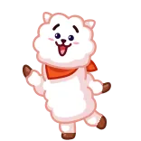 👋 RJ BT21 BT21, RJ, cute, cartoon, sheep, character telegram sticker