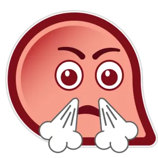 😤 Emoji, Marah, Kesal, Frustrasi, Gila, Uap, Ekspresi telegram sticker