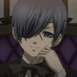 🗝 Ciel Phantomhive Black Butler Anime, Manga, Ciel Phantomhive, Black Butler, Sebastian Michaelis whatsapp sticker