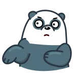 😊 panda, cartoon, angry, cute, animal, bear, glasses telegram sticker
