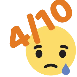 😥 410 Emoji, Traurig, Zahl, 410, Sticker whatsapp sticker