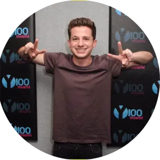 ✌ Charlie Puth miami celebrity, singer, person, portrait telegram sticker