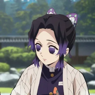 🤨 Shinobu Kocho Demon Slayer 애니메이션, 귀멸의 칼날, 코쵸우 시노부, 캐릭터 telegram sticker