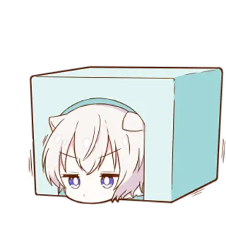 🤒 Anime, Chibi, Charakter, Niedlich, Box whatsapp sticker