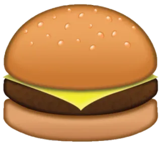 🍔 burger, food, cheeseburger, fast food, emoji telegram sticker