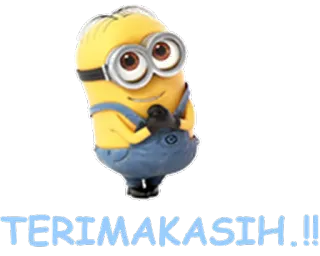 👍 Minion Despicable Me TERIMAKASIH..!! minion, despicable me, thank you, terimakasih, cartoon, animation, cute, funny telegram sticker