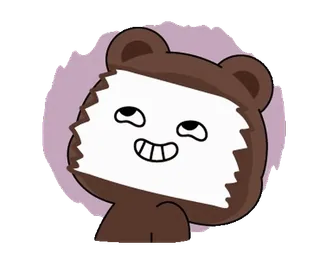 😈 медведь, мультфильм, милый, животное, стикер telegram sticker