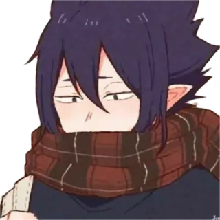🥶 Tamaki Amajiki My Hero Academia Anime, Schal, Süß, Tamaki Amajiki, My Hero Academia telegram sticker