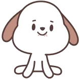 🥲 dog, puppy, cute, animal, cartoon, pet telegram sticker