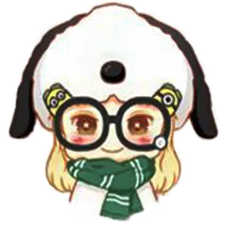 🙂 Аниме, Мультфильм, Очки, Милый, Девушка, Кавай telegram sticker