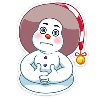 😐 Muñeco de nieve, Dibujos animados, Invierno, Lindo, Vacaciones whatsapp sticker