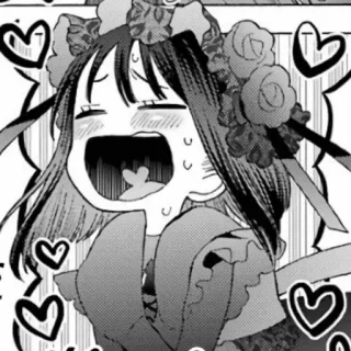 😍 Anime, Manga, Personnage, Mignon, Joyeux, Fille, Dessin animé telegram sticker