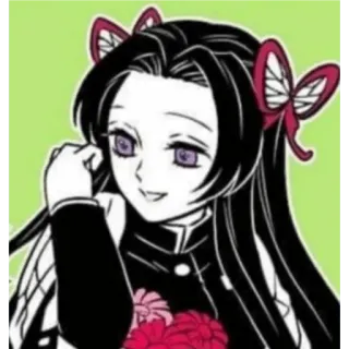 🙂 Kanao Tsuyuri Demon Slayer anime, manga, demon slayer, kanao tsuyuri, cartoon telegram sticker